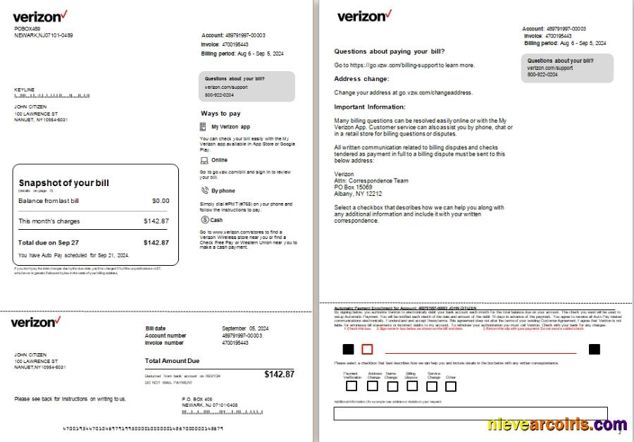 USA New Jersey Verizon utility 1-2